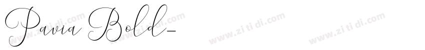 Pavia Bold字体转换
